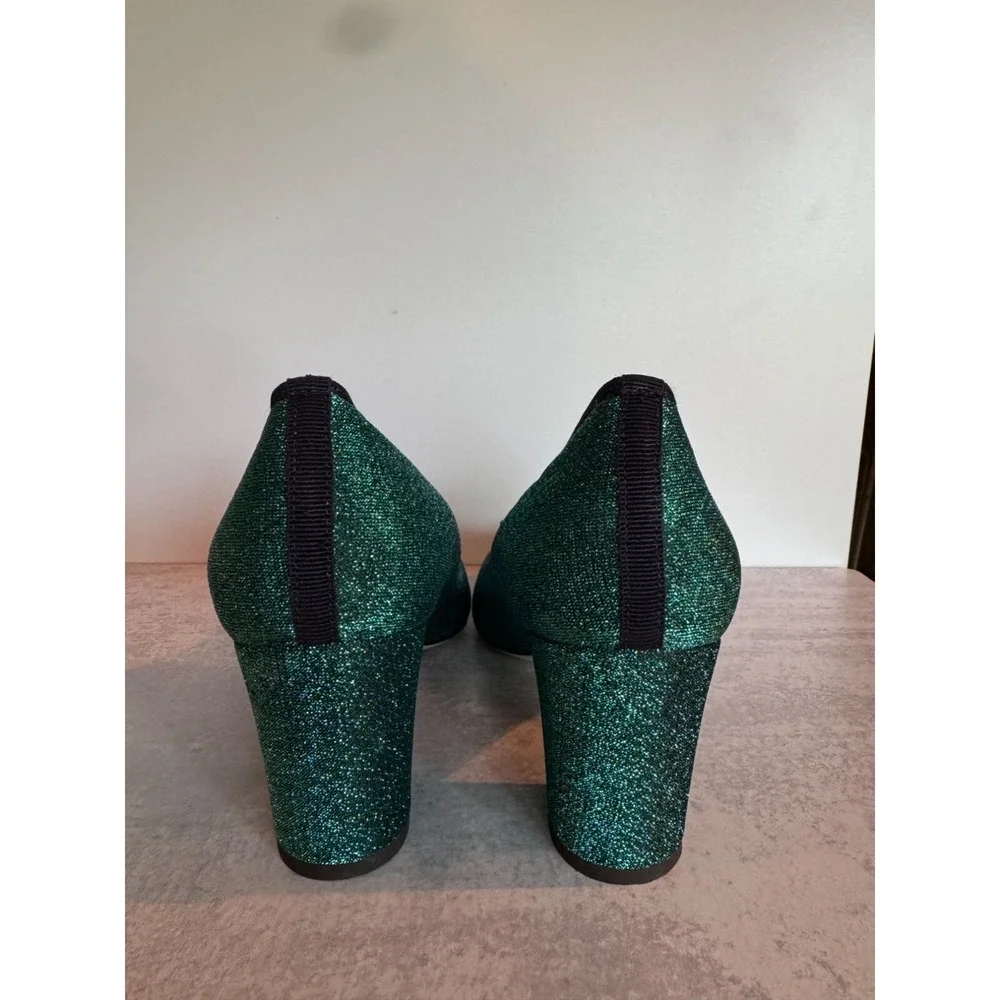 J.Crew Sophia Glitter Pumps – Size 9.5 –‎ Green/Blue/Black